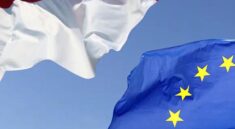 Bendera Indonesia dan Uni Eropa